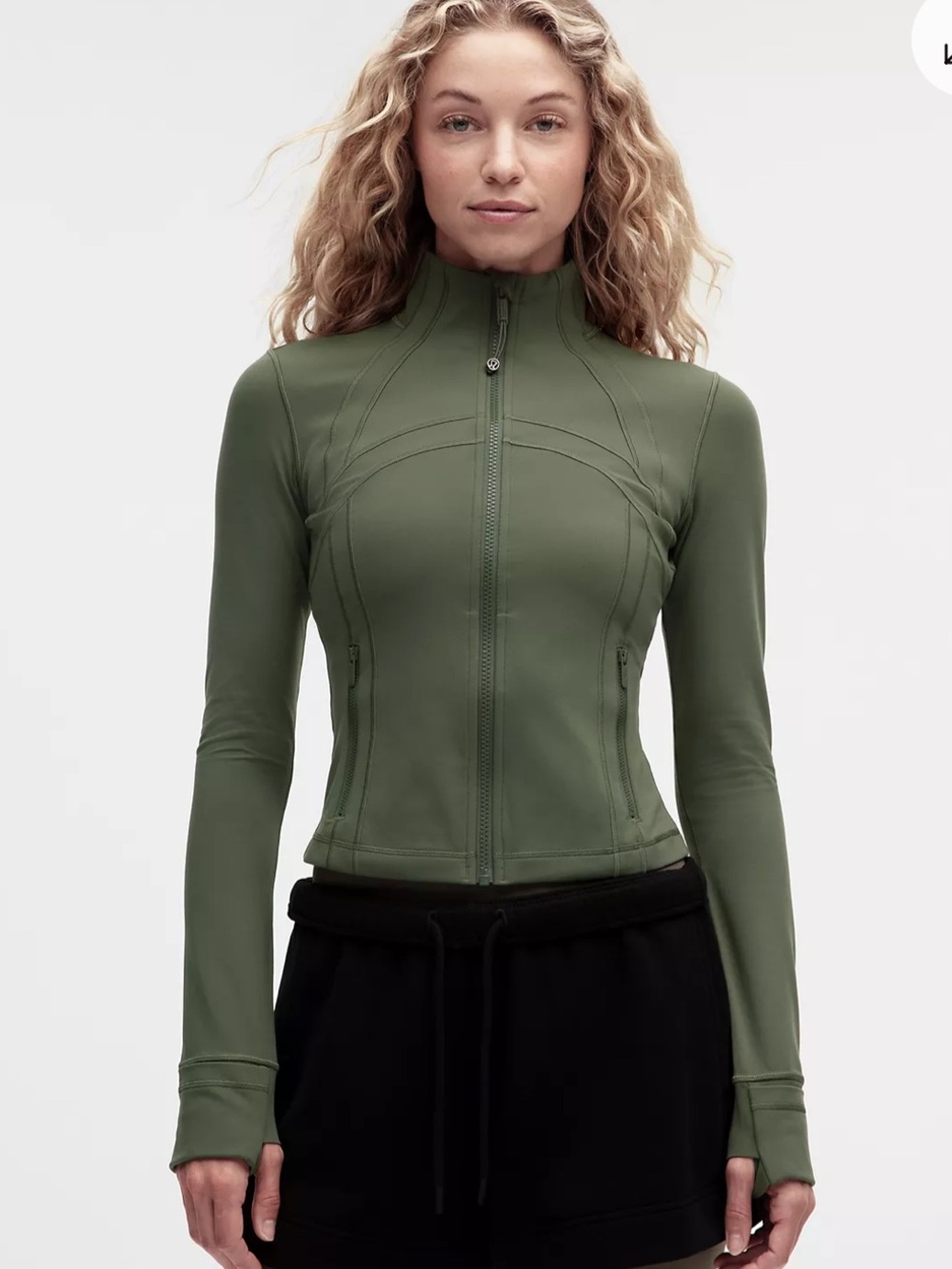 Lululemon Define Olive Green Full-Zip Slim Active Jacket